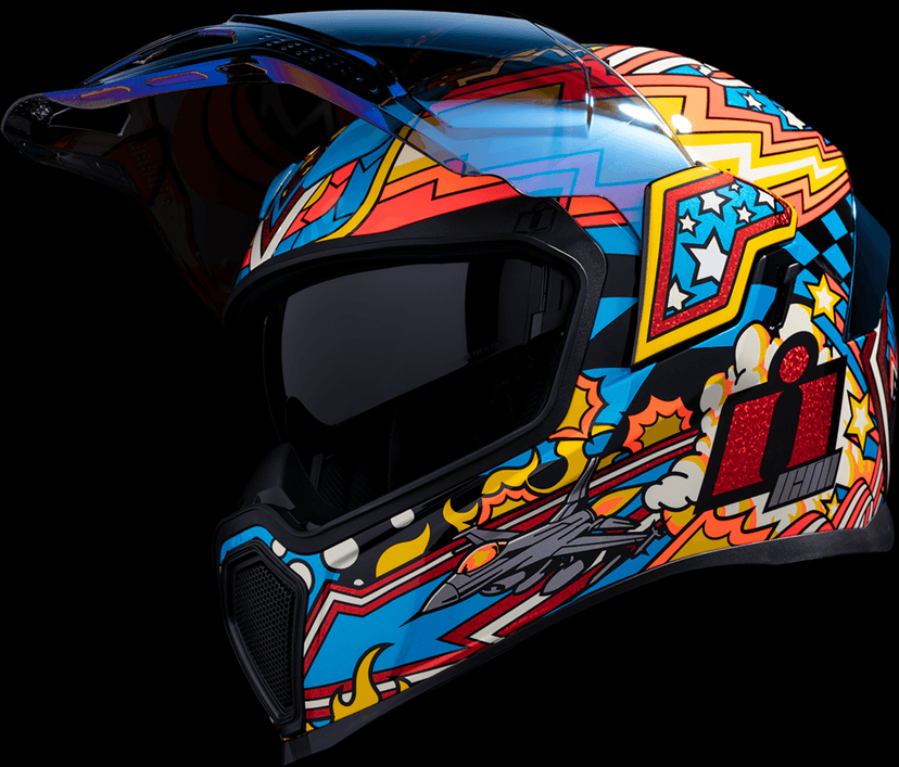 ICON 0101-16012 Airflite™ Helmet - Flyboy - Blue - Medium — image 12 of 14
