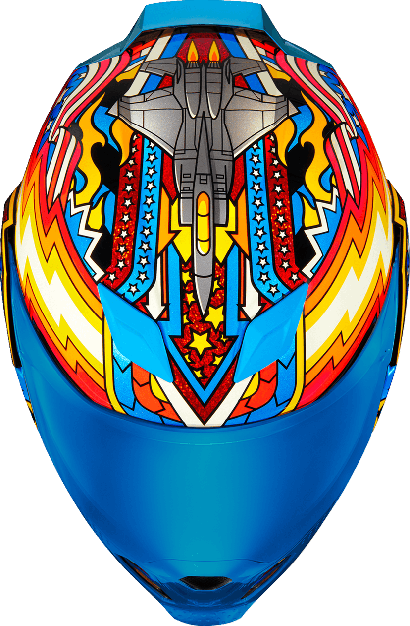 ICON 0101-16013 Airflite™ Helmet - Flyboy - Blue - Large — image 4 of 14