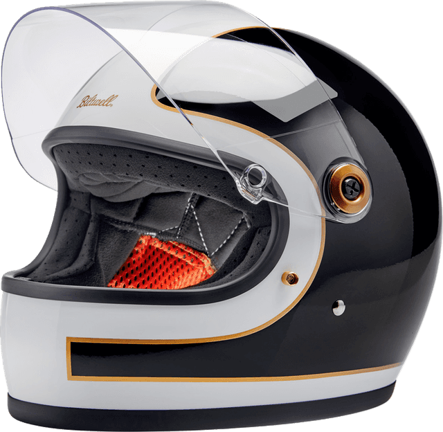 BILTWELL 0101-16609 Gringo S Helmet - Gloss White/Black Tracker - XS — image 5 of 8