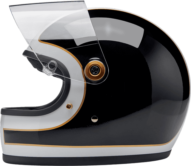 BILTWELL 0101-16609 Gringo S Helmet - Gloss White/Black Tracker - XS — image 6 of 8