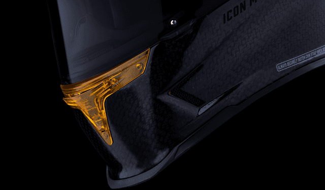 ICON 0101-16664 Airframe Pro™ Helmet - Carbon 4Tress - Yellow - 2XL — image 8 of 9