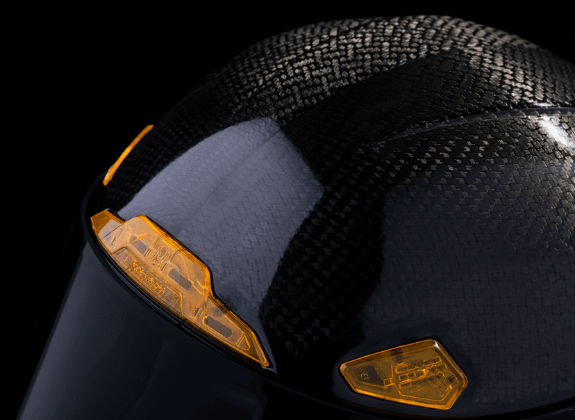 ICON 0101-16664 Airframe Pro™ Helmet - Carbon 4Tress - Yellow - 2XL — image 4 of 9