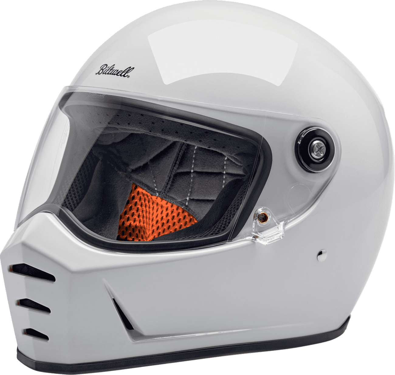 BILTWELL 0101-16694 Lane Splitter Helmet - Gloss White - Medium