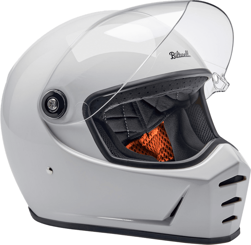 BILTWELL 0101-16696 Lane Splitter Helmet - Gloss White - XL — image 3 of 11