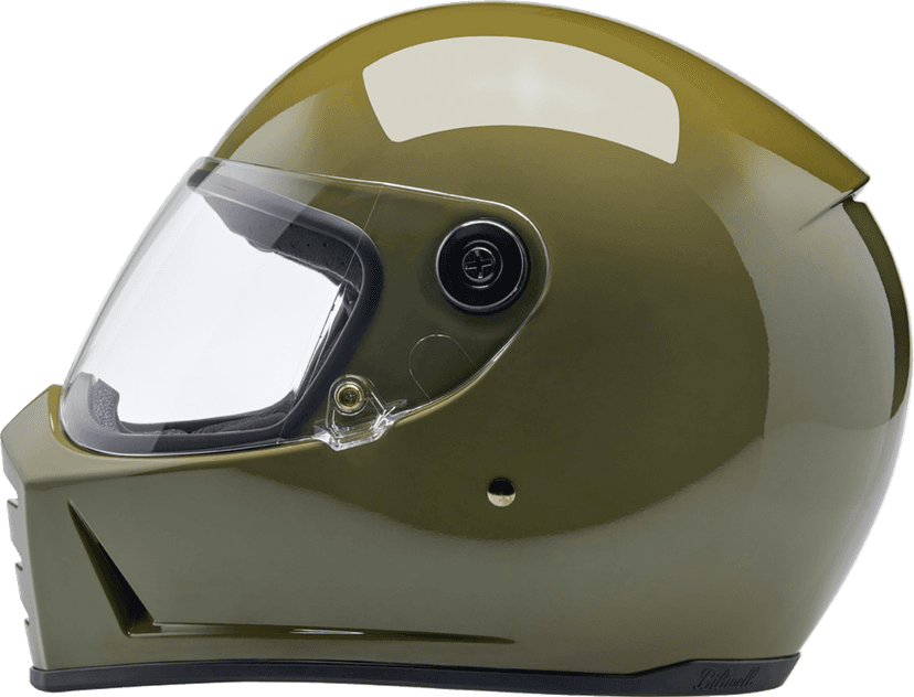 BILTWELL 0101-16704 Lane Splitter Helmet - Gloss Olive Green - XS — image 2 of 10
