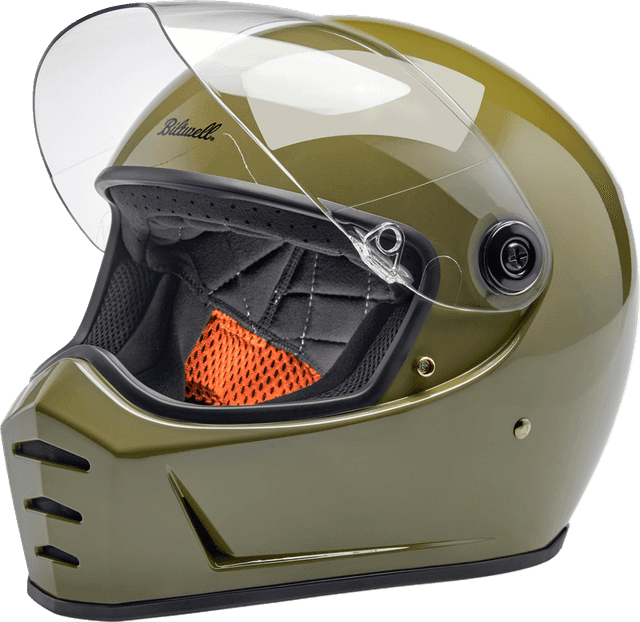BILTWELL 0101-16708 Lane Splitter Helmet - Gloss Olive Green - XL — image 4 of 10