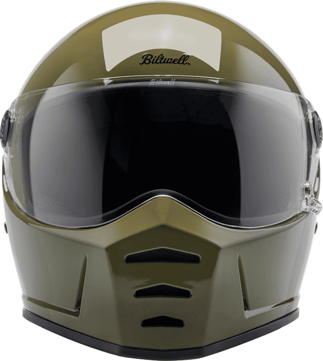 BILTWELL 0101-16708 Lane Splitter Helmet - Gloss Olive Green - XL — image 6 of 10