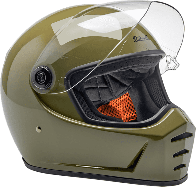 BILTWELL 0101-16708 Lane Splitter Helmet - Gloss Olive Green - XL — image 8 of 10