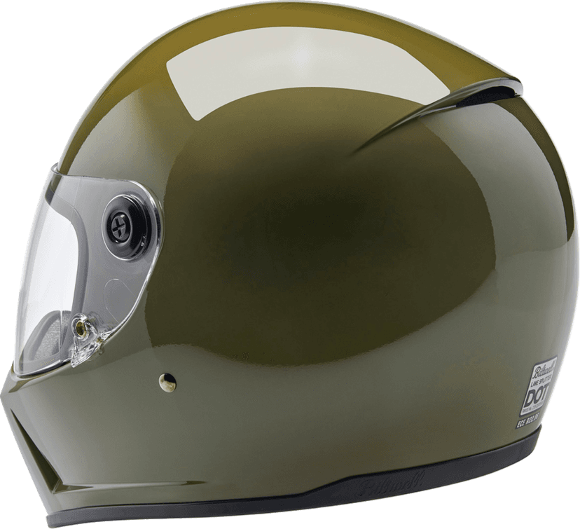 BILTWELL 0101-16709 Lane Splitter Helmet - Gloss Olive Green - 2XL — image 7 of 10