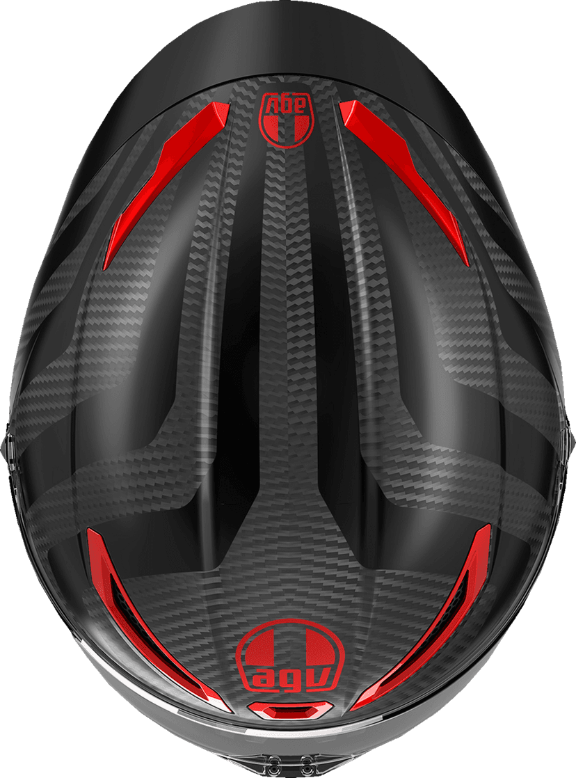 AGV 0101-17131 Pista GP RR Helmet - Intrepido - Matte Carbon/Black/Red - Medium — image 5 of 5