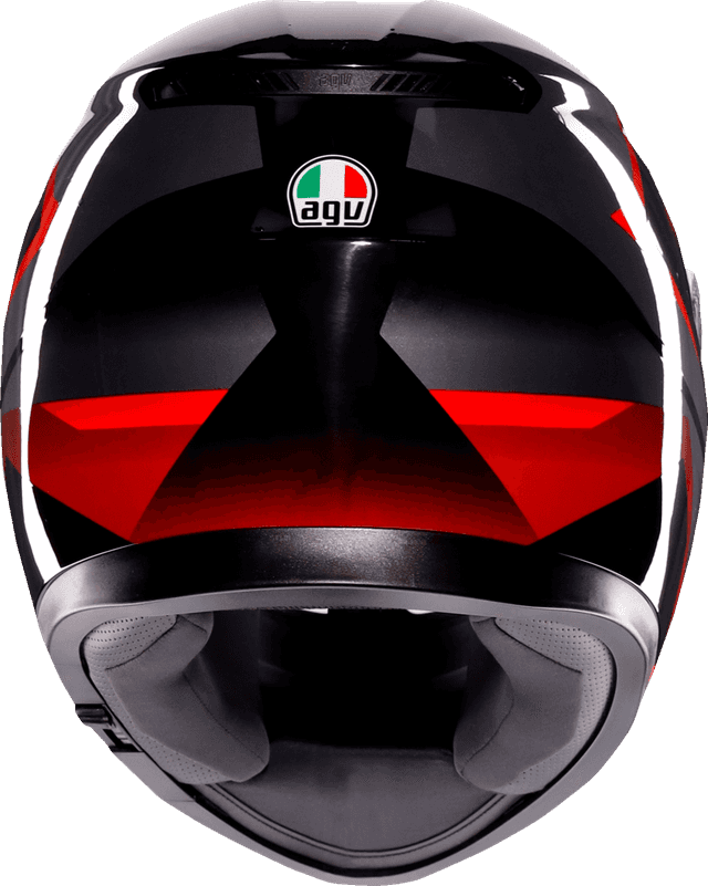 AGV 0101-17156 K3 Helmet - Striga - Black/Gray/Red - Small — image 3 of 6