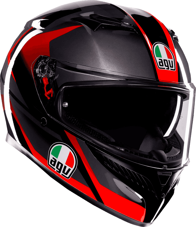 AGV 0101-17156 K3 Helmet - Striga - Black/Gray/Red - Small — image 1 of 6