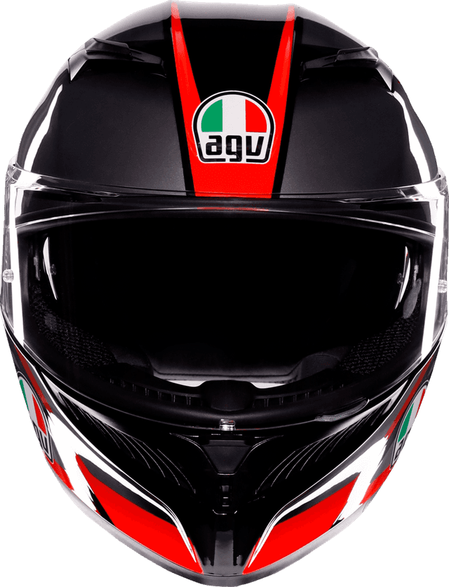 AGV 0101-17156 K3 Helmet - Striga - Black/Gray/Red - Small — image 5 of 6