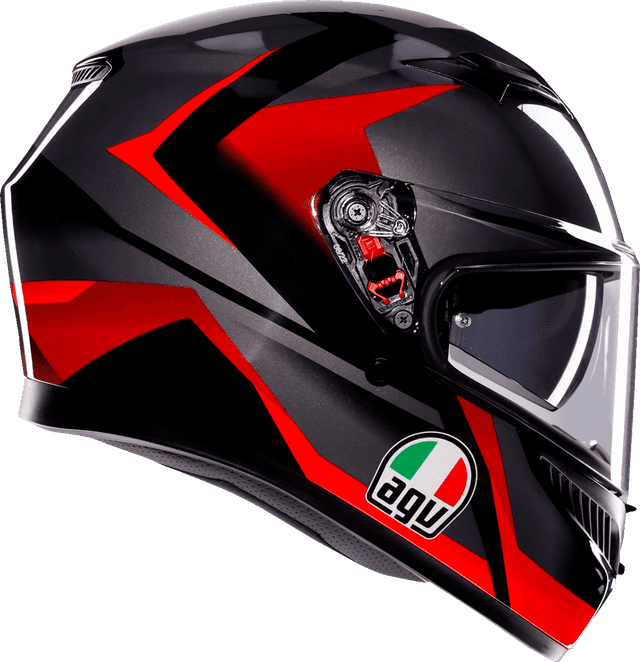 AGV 0101-17159 K3 Helmet - Striga - Black/Gray/Red - XL — image 2 of 6