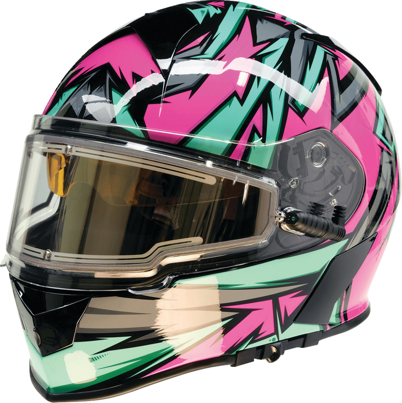 Z1R 0101-17214 Warrant Snow Helmet - Neuron - Pink/Teal - Large