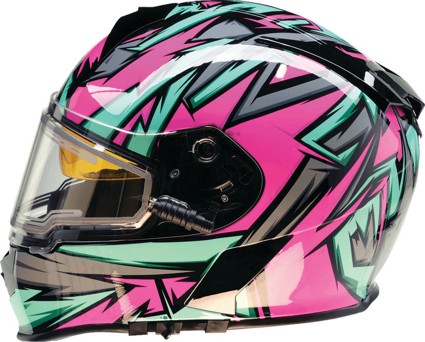 Z1R 0101-17215 Warrant Snow Helmet - Neuron - Pink/Teal - XL — image 8 of 8