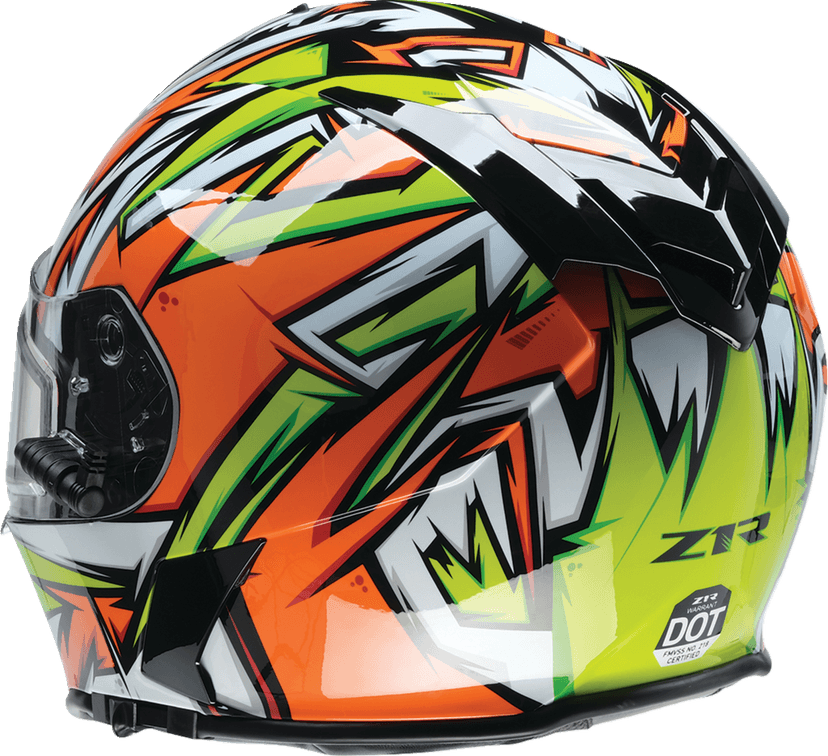 Z1R 0101-17223 Warrant Snow Helmet - Neuron - Orange/Green - XS — image 3 of 8