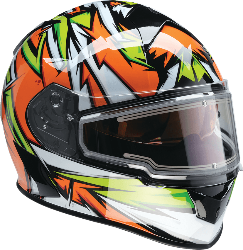 Z1R 0101-17224 Warrant Snow Helmet - Neuron - Orange/Green - Small — image 2 of 8