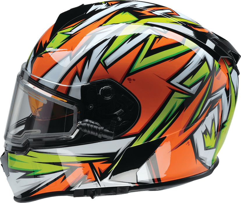 Z1R 0101-17225 Warrant Snow Helmet - Neuron - Orange/Green - Medium — image 6 of 8