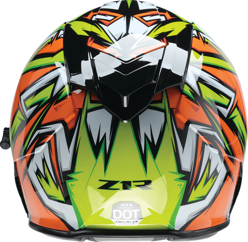 Z1R 0101-17226 Warrant Snow Helmet - Neuron - Orange/Green - Large — image 2 of 8