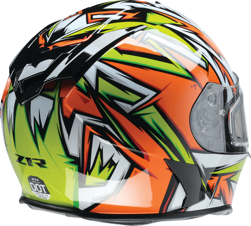 Z1R 0101-17228 Warrant Snow Helmet - Neuron - Orange/Green - 2XL — image 8 of 8