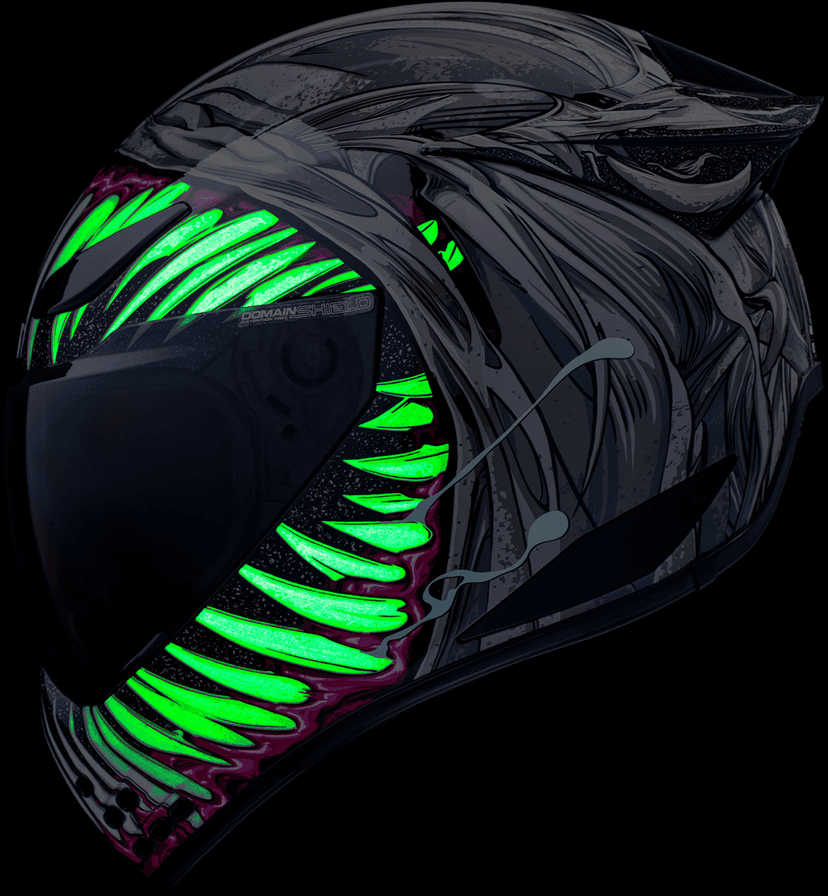 ICON 0101-17299 Domain™ Helmet - Grand Maw - Gray - 2XL — image 3 of 3