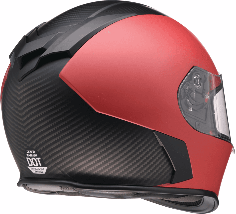 Z1R 0101-17428 Warrant Helmet - Carbon - Red - Medium — image 3 of 3