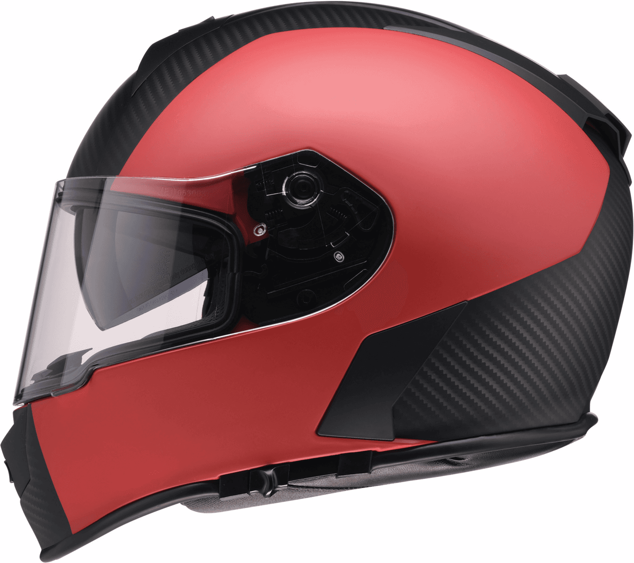 Z1R 0101-17429 Warrant Helmet - Carbon - Red - Large