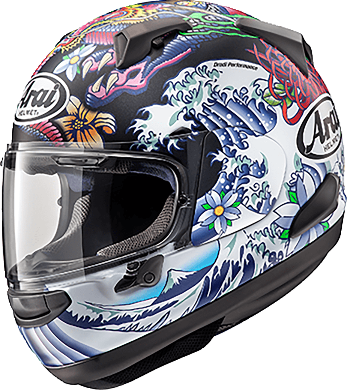 ARAI HELMETS 0101-17710 Quantum-X Helmet - Oriental - Black Frost - 2XL