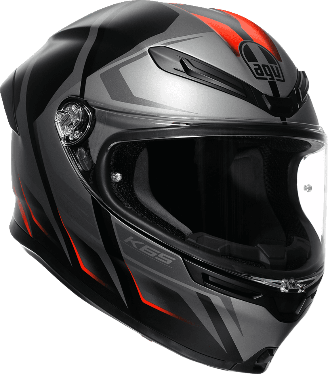 AGV 0101-17946 K6 S Helmet - Karve - Matte Black/Gray/Red - Small