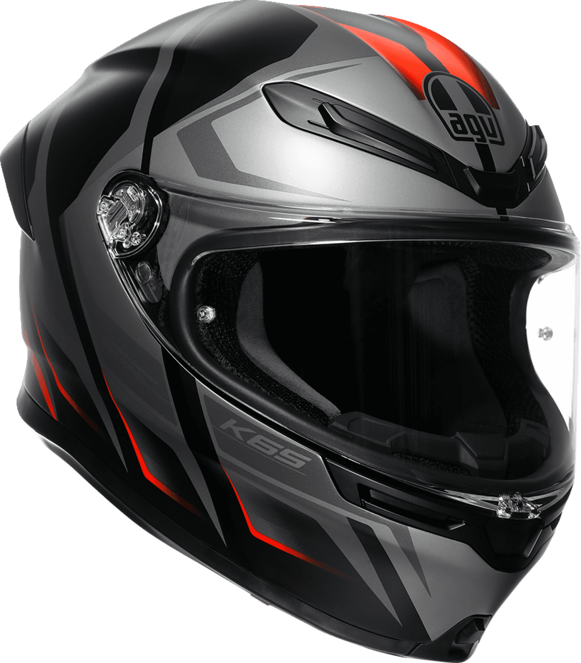 AGV 0101-17949 K6 S Helmet - Karve - Matte Black/Gray/Red - XL