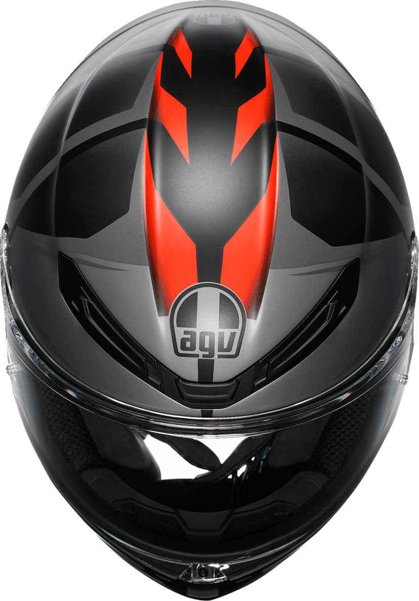 AGV 0101-17950 K6 S Helmet - Karve - Matte Black/Gray/Red - 2XL — image 7 of 7
