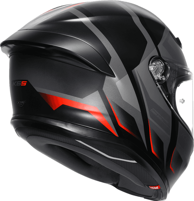 AGV 0101-17950 K6 S Helmet - Karve - Matte Black/Gray/Red - 2XL — image 3 of 7