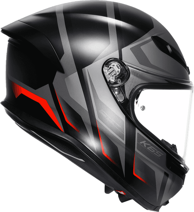 AGV 0101-17950 K6 S Helmet - Karve - Matte Black/Gray/Red - 2XL — image 2 of 7