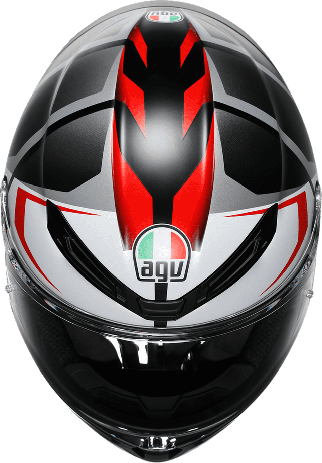 AGV 0101-17954 K6 S Helmet - Karve - Matte Black/White/Red - XL — image 7 of 7