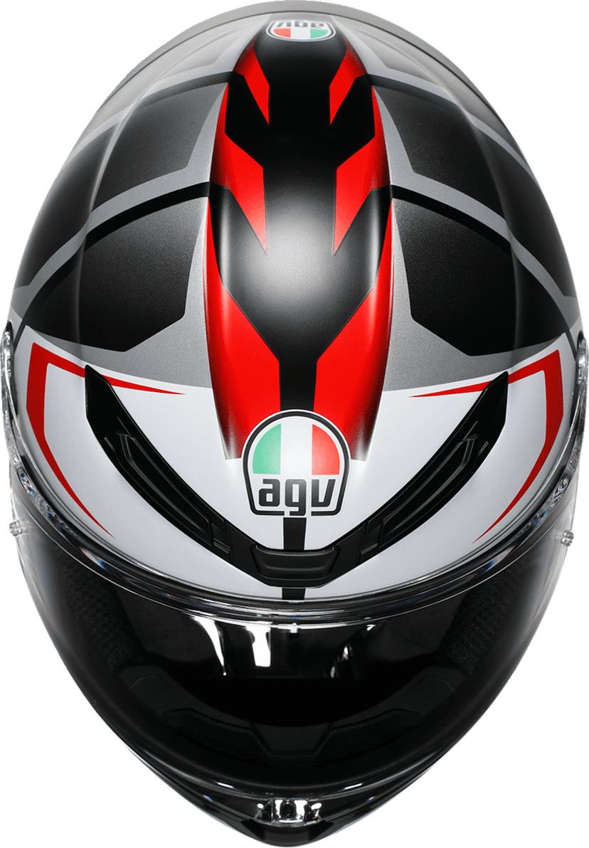 AGV 0101-17954 K6 S Helmet - Karve - Matte Black/White/Red - XL — image 7 of 7