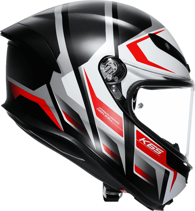 AGV 0101-17954 K6 S Helmet - Karve - Matte Black/White/Red - XL — image 2 of 7