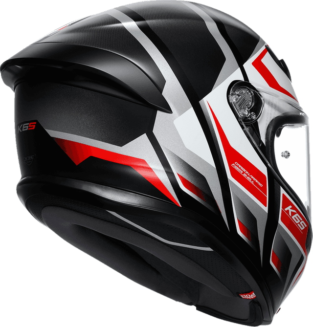 AGV 0101-17954 K6 S Helmet - Karve - Matte Black/White/Red - XL — image 3 of 7