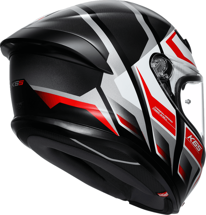 AGV 0101-17954 K6 S Helmet - Karve - Matte Black/White/Red - XL — image 3 of 7