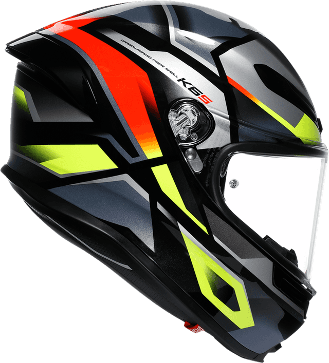 AGV 0101-17958 K6 S Helmet - Erazer - Black/Red/Yellow Fluo - Large — image 2 of 7