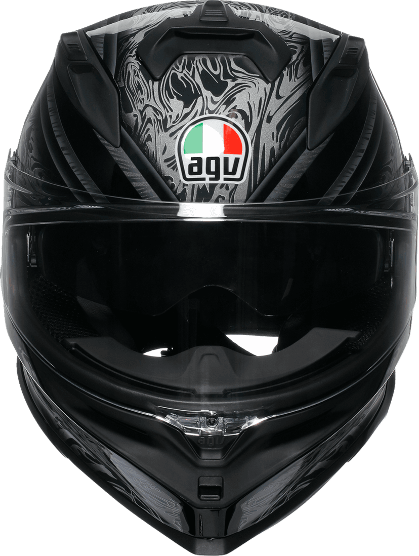 AGV 0101-17971 K7 Helmet - Damascus - Black/Silver - Small — image 6 of 7