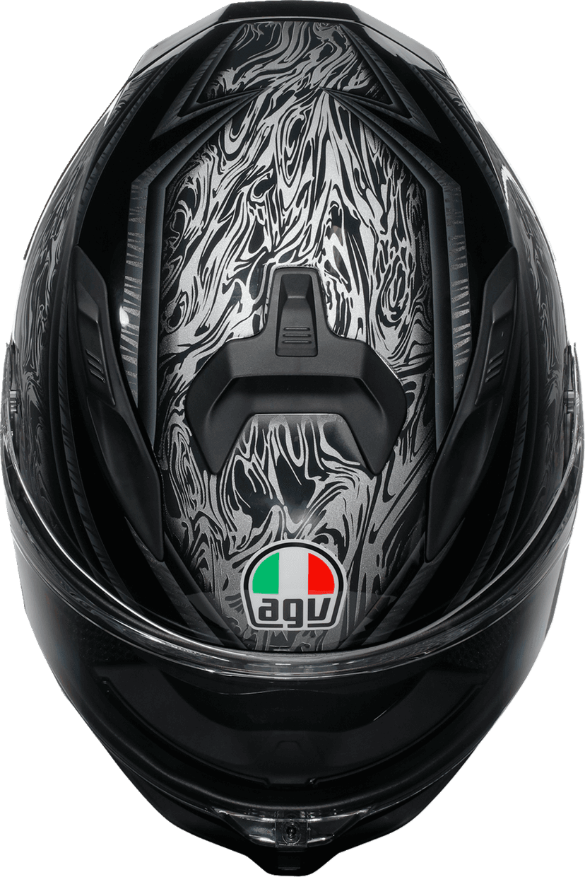 AGV 0101-17971 K7 Helmet - Damascus - Black/Silver - Small — image 7 of 7