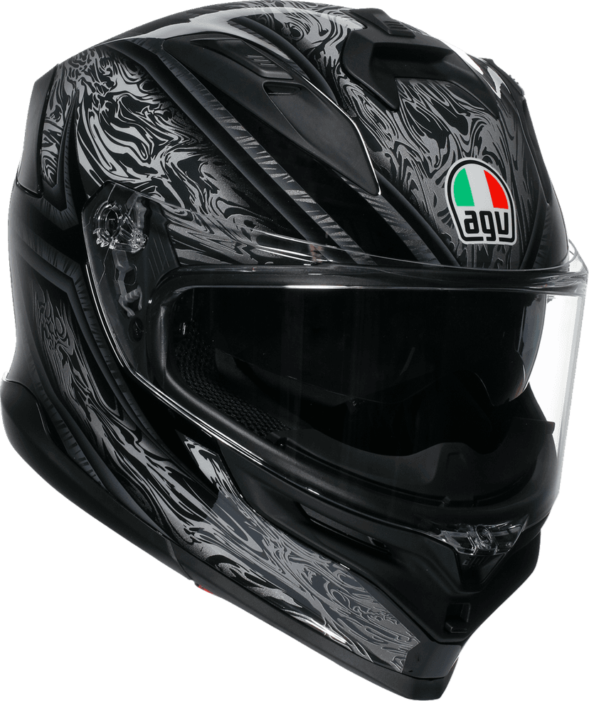 AGV 0101-17975 K7 Helmet - Damascus - Black/Silver - XL — image 2 of 7