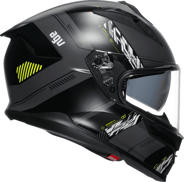AGV 0101-17984 K7 Helmet - Kyber - Matte Gray/Yellow Fluo - Small — image 2 of 7