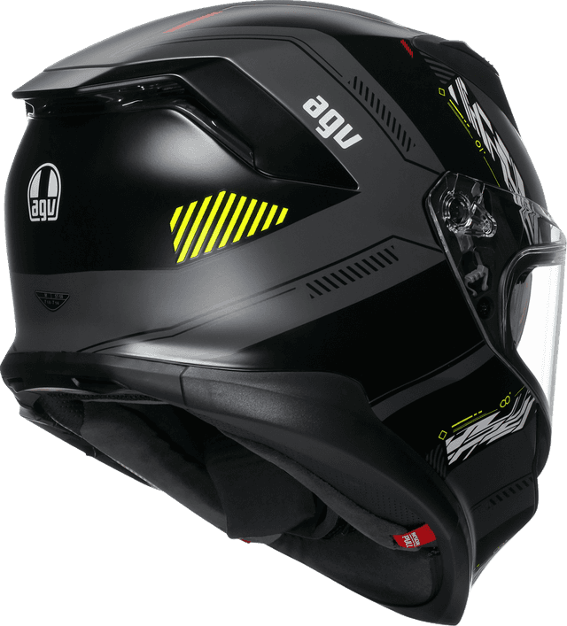AGV 0101-17985 K7 Helmet - Kyber - Matte Gray/Yellow Fluo - Medium — image 3 of 7