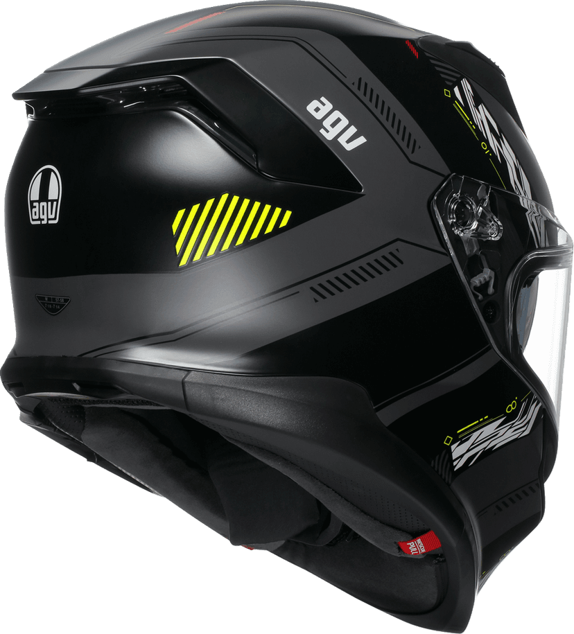 AGV 0101-17986 K7 Helmet - Kyber - Matte Gray/Yellow Fluo - Large — image 3 of 7