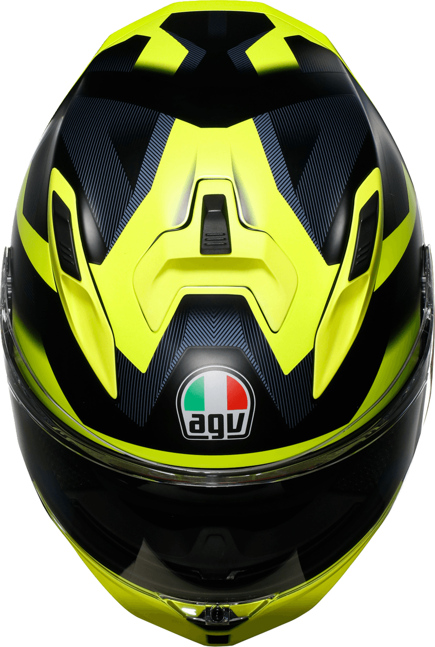 AGV 0101-17992 K7 Helmet - Glimpse - Matte Black/Yellow Fluo - XL