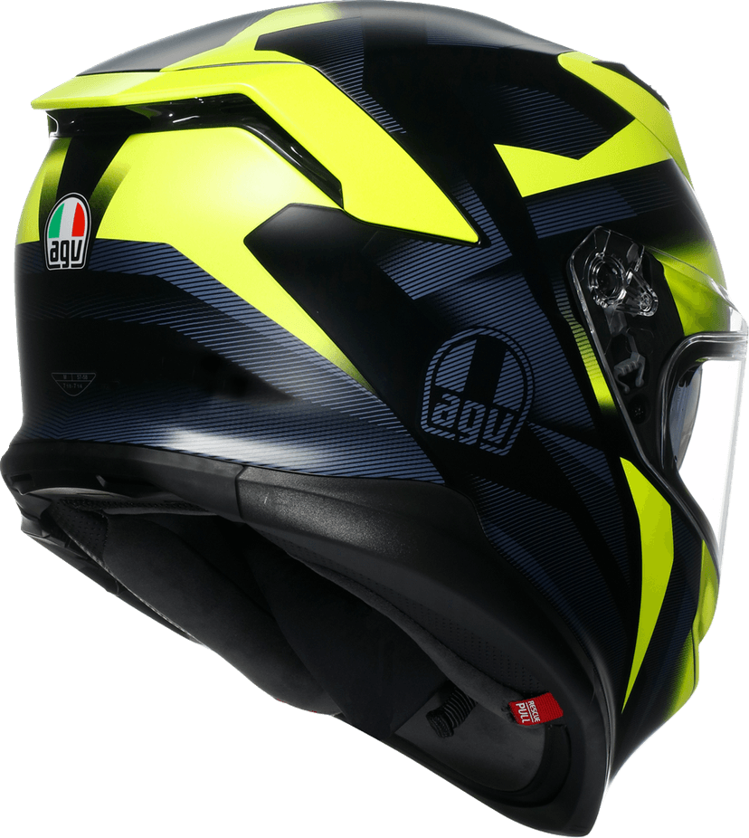 AGV 0101-17992 K7 Helmet - Glimpse - Matte Black/Yellow Fluo - XL — image 6 of 7