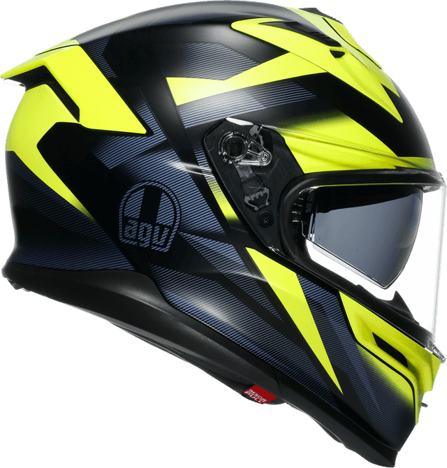 AGV 0101-17993 K7 Helmet - Glimpse - Matte Black/Yellow Fluo - 2XL — image 3 of 7