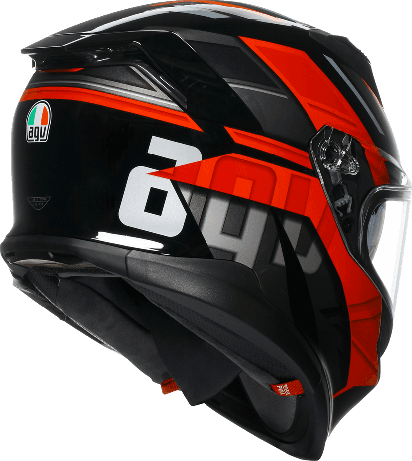 AGV 0101-17998 K7 Helmet - Taurax - Black/Red - 2XL — image 5 of 7